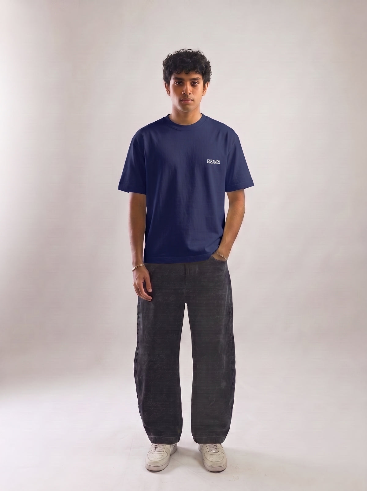 OVERWORKED TEE - NAVY