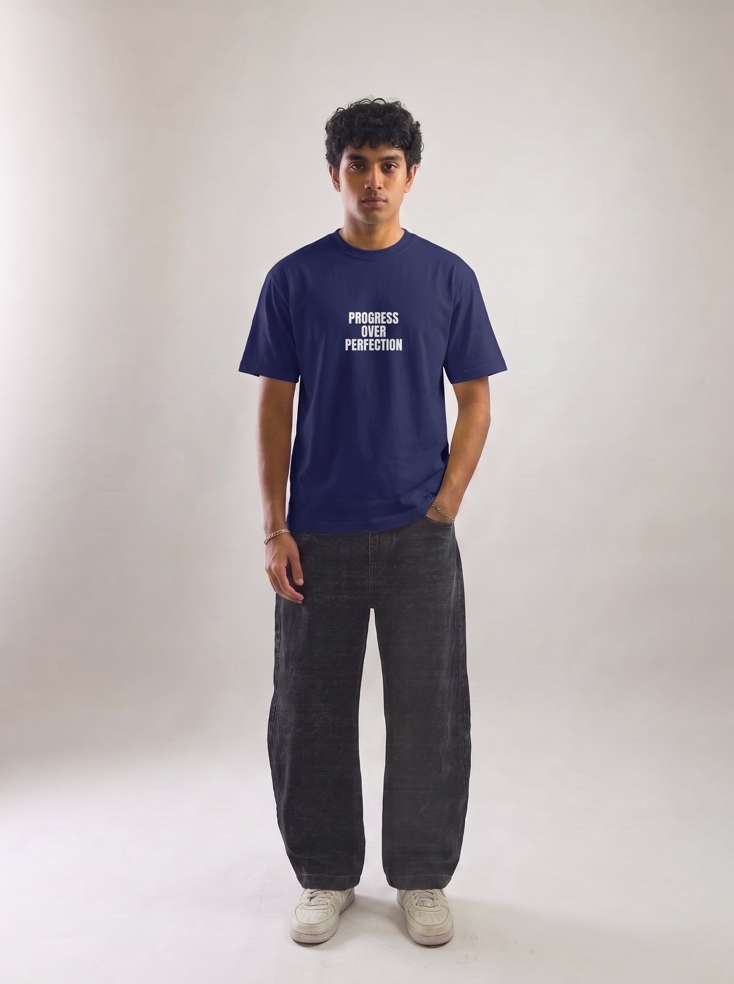 Progress Over Perfection - Navy
