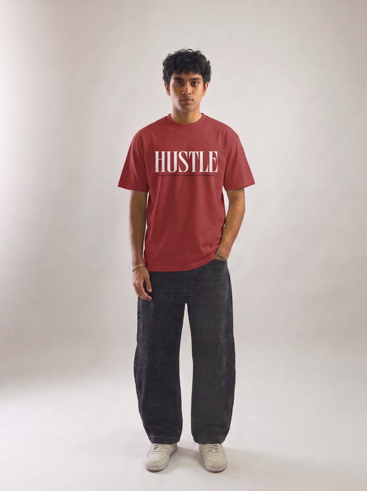 Hustle Tee - Maroon