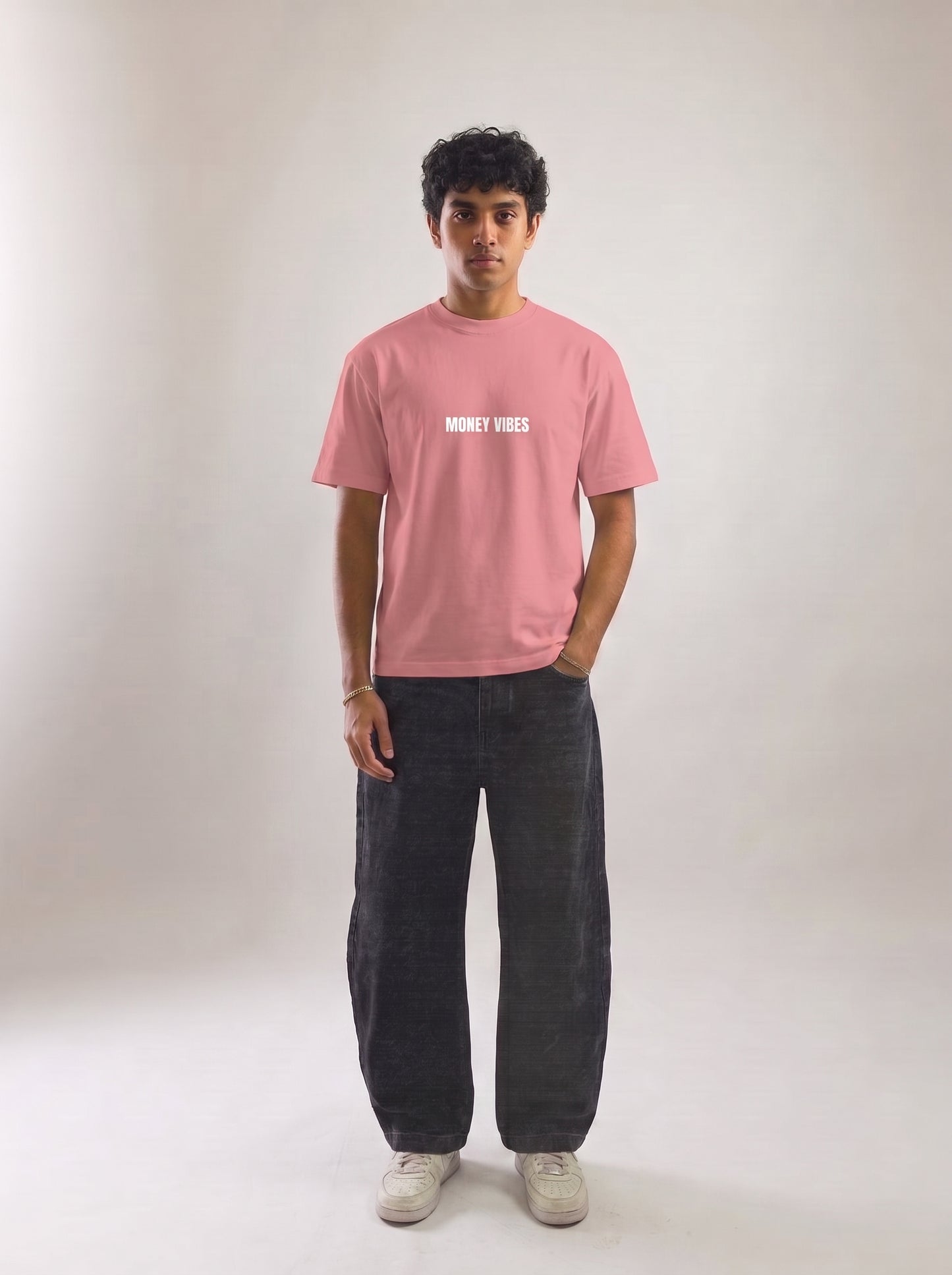 Money Vibes Tee - Rose Pink