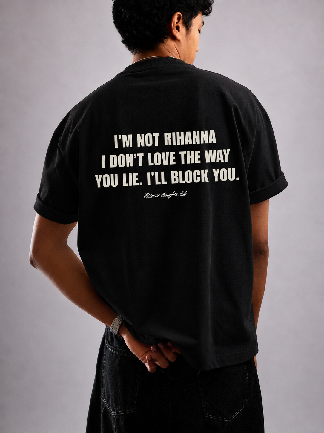 NOT RIHANNA TEE - BLACK