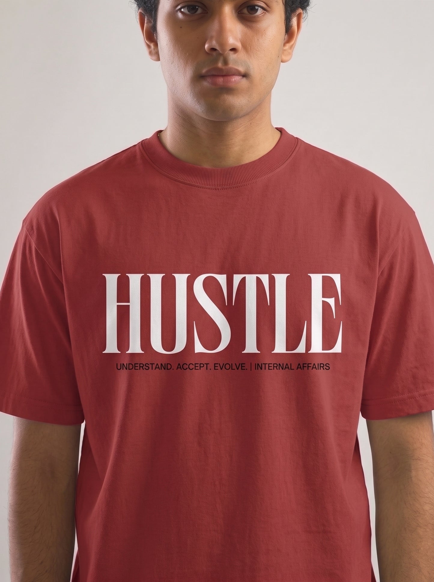 Hustle Tee - Maroon