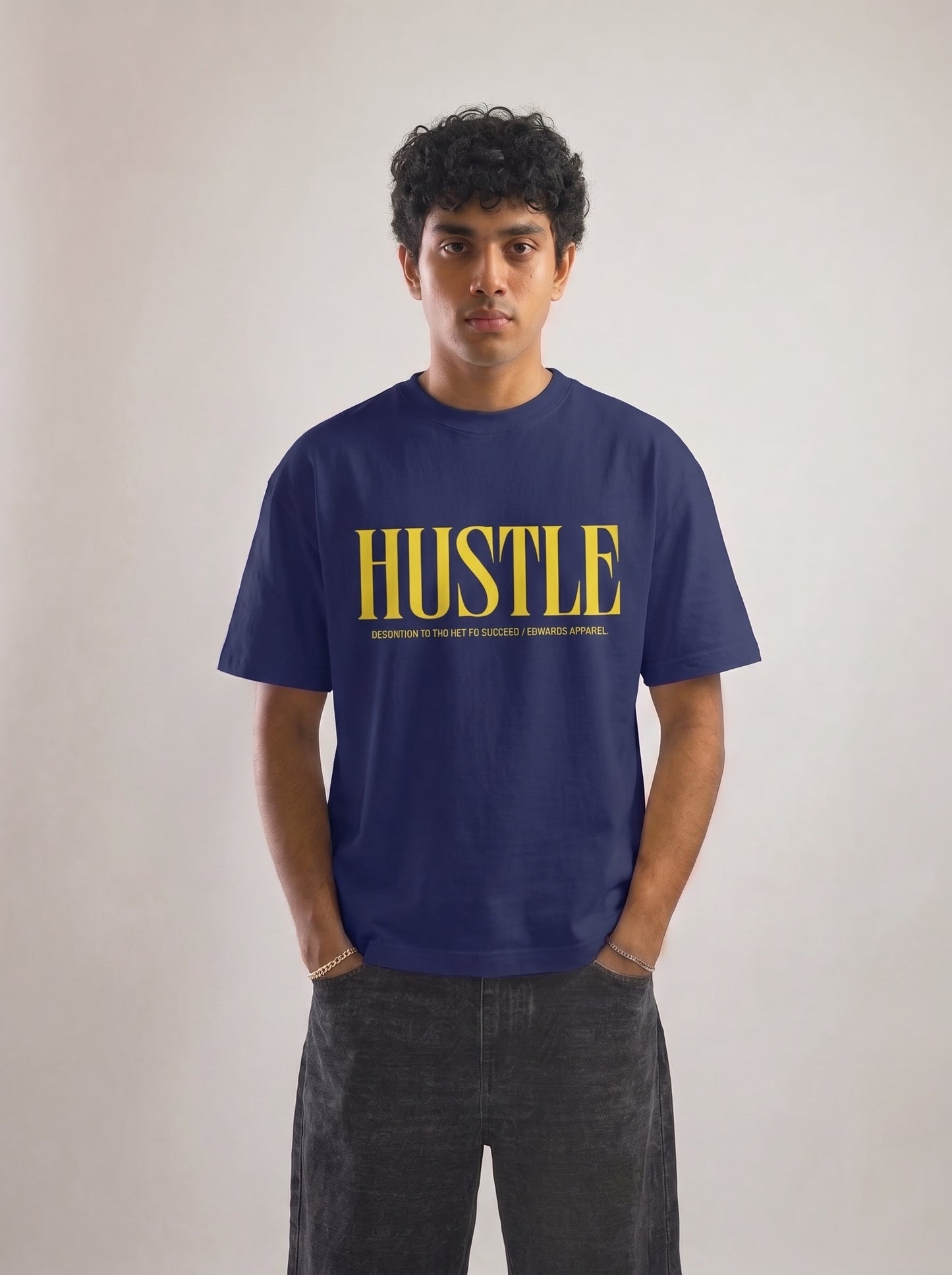 Hustle Tee - Navy