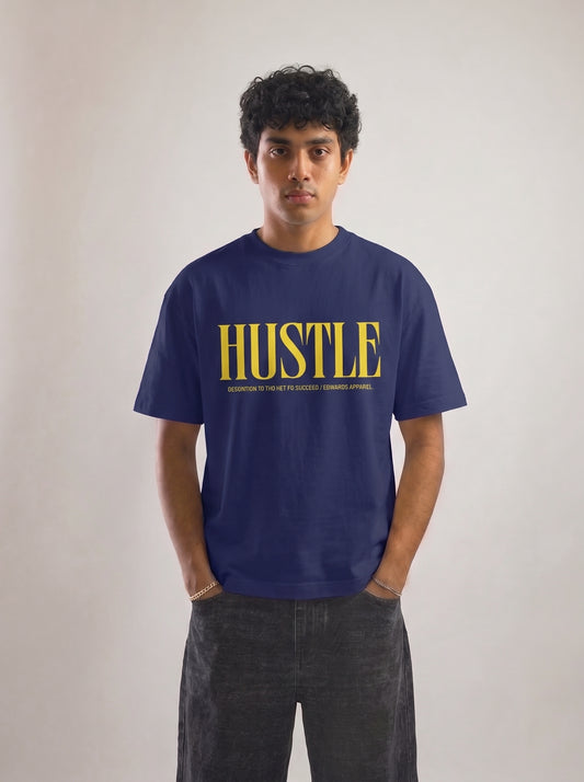 Hustle Tee - Navy