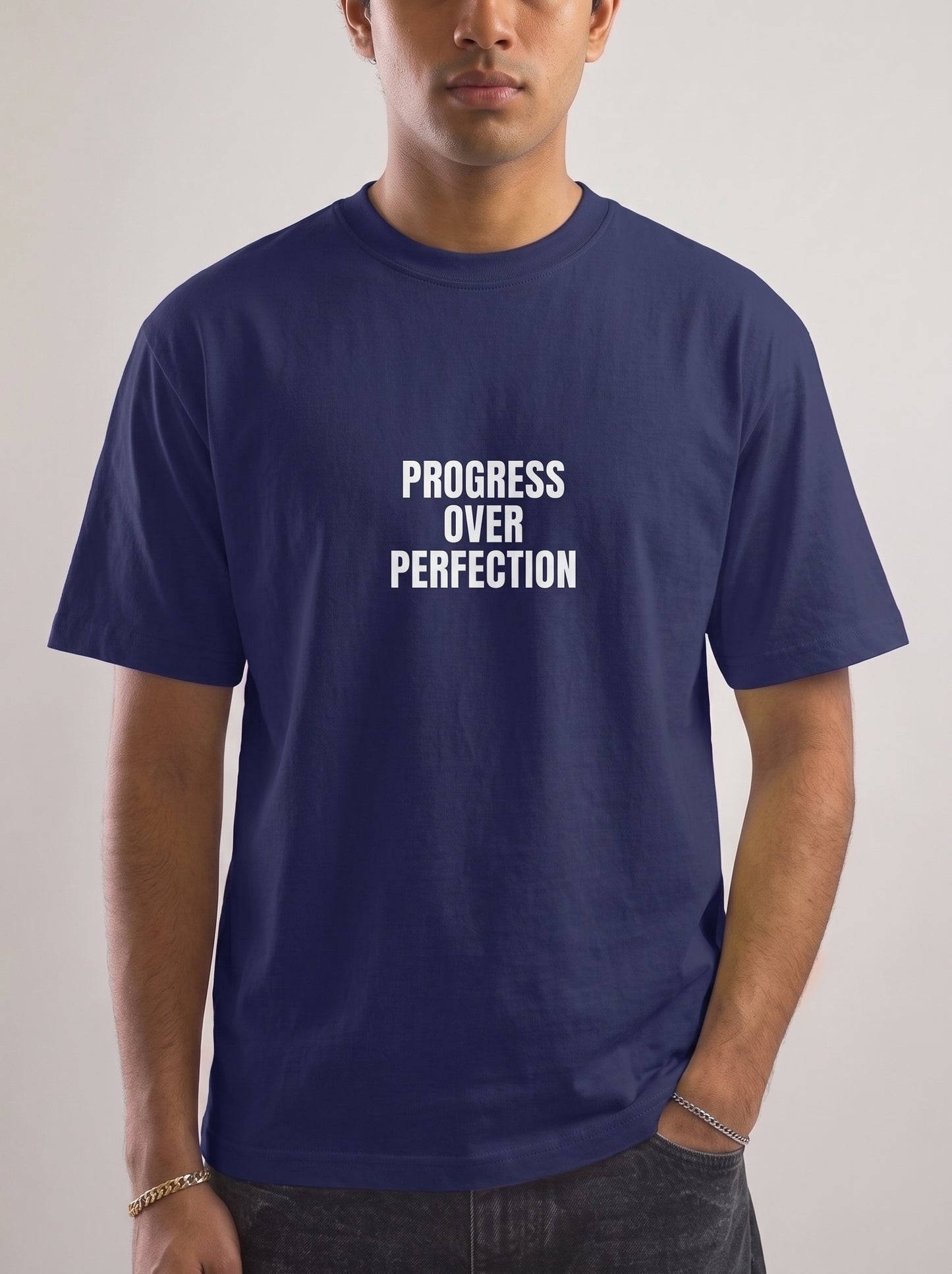 Progress Over Perfection - Navy